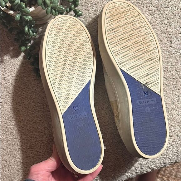 Retired Rothy's Tan Sneakers Comfortable Slip-On Shoes - Picture 8 of 14